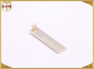 Small Custom Laser Engraved Metal Logo Plates For Handbags Rectangular Gold Color