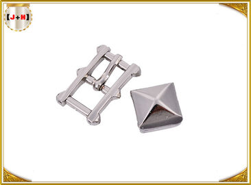 Square Pin Middle Metal Shoe Buckles Die Casting Zinc Alloy Different Styles