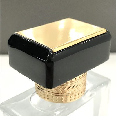 Customized Zamak Perfume Container 41*29*30mm With Gold/Silver Caps