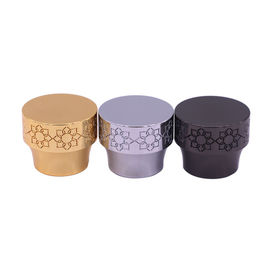 Gold Chrome Engraved Pattern Metal Perfume Cap For Perfume Spray Bottle/custom special square shape metal stamped caps