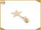 Imitation Gold Plating Metal Zipper Pulls Die Casting Alloy Products Star Shape
