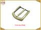 Gold Custom Zinc Alloy Metal Belt Buckle 40mm With CNC Engraved Logo