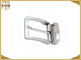 Silver Plated Metal Belt Buckle With Reversible Clip 35mm Environmentally Friendly