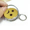 Smiling Face Custom Logo Keychains Yellow Circle With Eco-friendly Metal