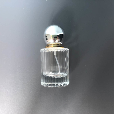 30ML high-end perfume bottle ball cap portable vertical bar glass perfume sub bottle cosmetics spray bottle empty bottle