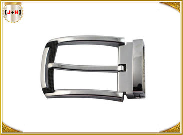 Latest Design Shiny Sterling Silver Metal Belt Buckle With Laser Engraved Logo