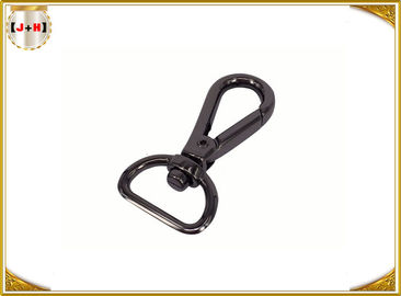 D Ring Metal Swivel Snap Hooks For Handbags / Purses Hanging Gunmetal Polished