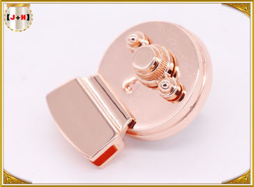 Round Shape Metal Box Lock / Clasp Lock High Polishing 48mm X 37.2mm Size
