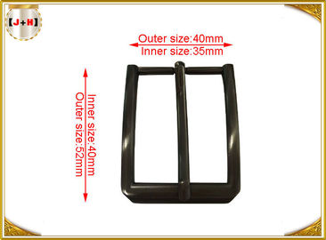 Zinc Alloy Custom Made Pin Belt Buckle For Men Square Gunmetal Finish