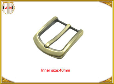 Gold Custom Zinc Alloy Metal Belt Buckle 40mm With CNC Engraved Logo