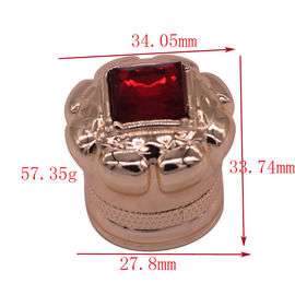 Decorative Diamond Fashion Zamak Perfume Caps Custom Perfume Bottle Caps