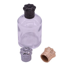 Fashion Custom Zamak Perfume Caps Diamond Zinc Alloy For Vintage Perfume Bottles