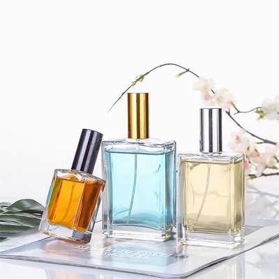 10ml 15ml Flat Square Perfume Oil Spray Bottle Luxury Glass Material
