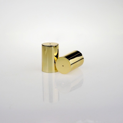 Luxury Bottle Plastic Perfume Cap Round UV Gold For Lotion Disinfectant