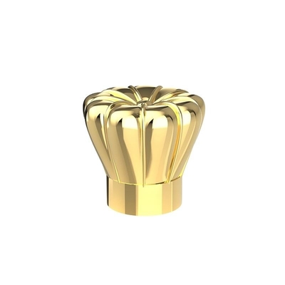 Buy Shiny Gold Metal Zamac Luxury Perfume Bottle Cap Hanging Plating online manufacture