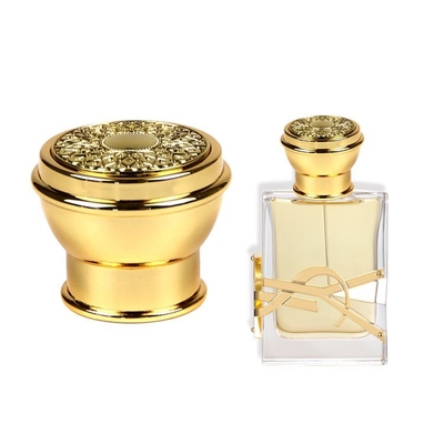 Buy Cosmetic Packaging Customization Zinc Alloy Perfume Cover Gold Plated online manufacture