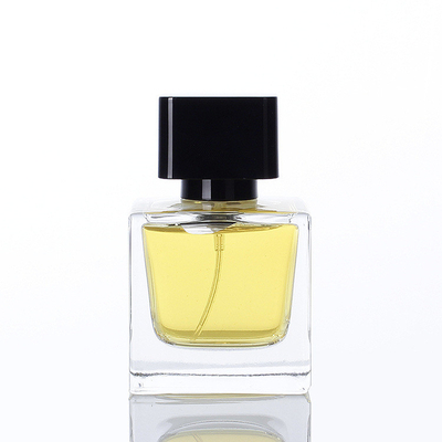 Buy Wholesale 30ml 50ml 100ml Square Transparent Perfume Glass Bottle Subpackage Spray Empty Perfume Bottle With Lid online manufacture