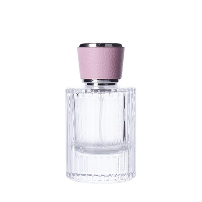 Buy New 50ml Vertical Stripe Perfume Bottle Bayonet Spray Perfume Subpackage Bottle With Cap Perfume Bottle Senior online manufacture