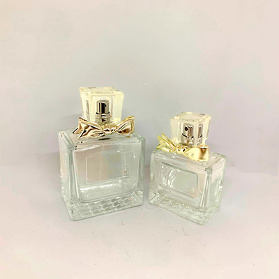 Buy 50ml 100ml Exquisite Perfume Bottle Glass Bottle Alloy Bow Spray Empty Bottle Matching Factory Customization online manufacture