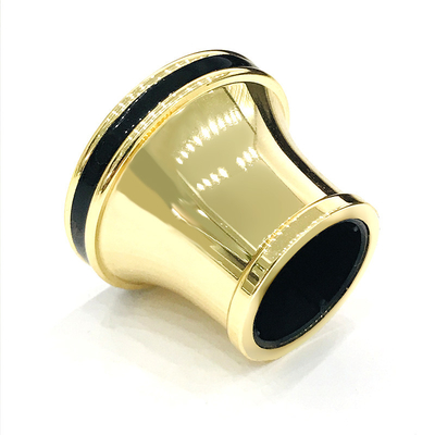 Buy Classic Gold Color With Black Color Zamak Aluminum Perfume Bottle Caps online manufacture