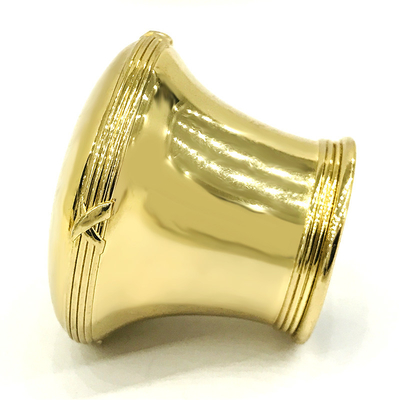 Buy Custom Light gold color Zamak Aluminum Perfume Bottle Caps online manufacture
