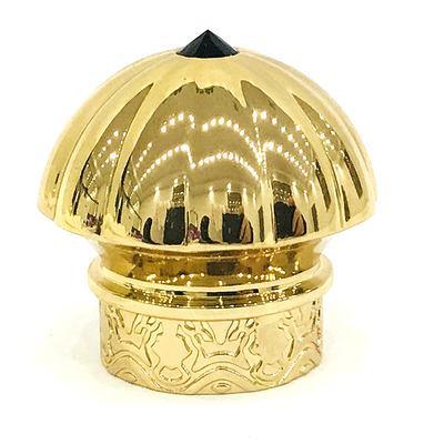 Buy Custom Luxury Gold Color Zamak Metal Perfume Bottle Caps With Stone online manufacture