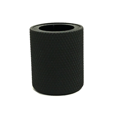 Buy Classic Diamond Cut Surface Zinc Alloy Black Cylinder Shape Metal Zamac Perfume Bottle Cap online manufacture