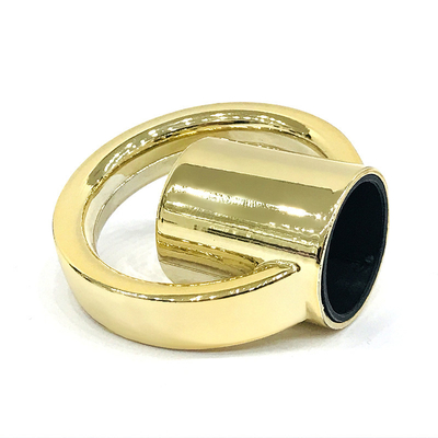 Buy Creative Zinc Alloy Gold Ring Shape Metal Zamac Perfume Bottle Cap online manufacture