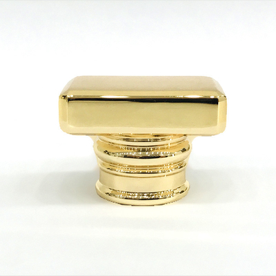Buy Classic Zinc Alloy Gold Rectangle Shape Metal Zamac Perfume Bottle Cap online manufacture