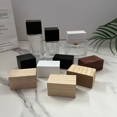 buy Natural Solid Wood Rectangle Type Perfume Bottle Cap online manufacture