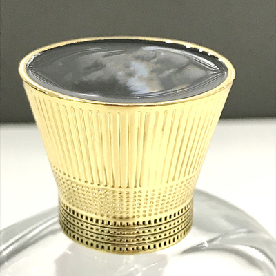 Buy 37*37*30mm Zamac Perfume Cap And Packing OPP Bag Blister Carton Box online manufacture