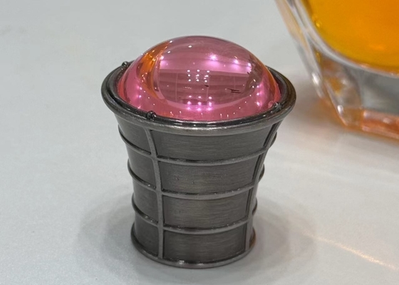 Buy Pink Diamond Metal Zamak Perfume Caps Luxury Glass Perfume Bottle Tops online manufacture