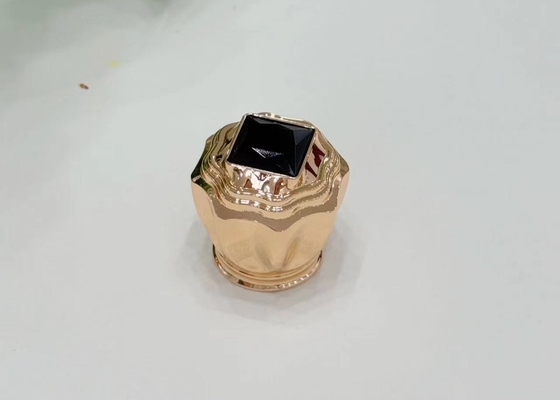 Buy Luxurious Black Diamond Lids Zamak Perfume Caps For Elegant Frangrance Bottles online manufacture