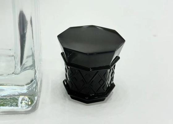 Buy High-End Shiny Surface Black Perfume Bottle Caps Customized Perfume Bottle Lids online manufacture