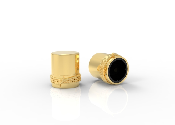 Buy Luxurious High-End Zamak Shiny Gold Perfume Bottle Caps Zinc Allloy Perfume Lids online manufacture