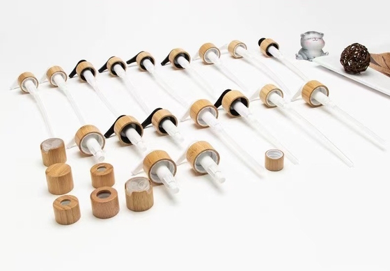 Buy 24/28/32 Caliber Lotion Pump Head Bamboo Lotion Pump Shower Gel Wood Pump online manufacture