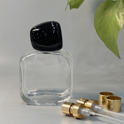 Buy Black Pebble Zamak Perfume Cap And Custom Bottle Caps For Luxury Perfume Packaging online manufacture