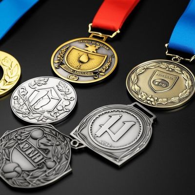 Buy Customized Design Metal Award Medal with 2mm Thickness and 7-10 Business Days Production online manufacture
