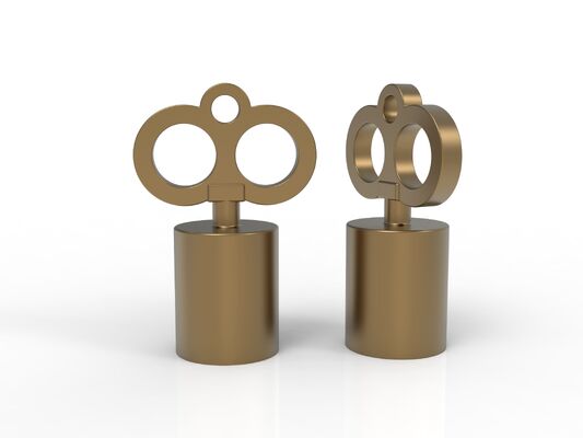 Buy Luxury High-Quality Key Shaped Zamac Shiny Perfume Bottle Caps Zinc Allloy Perfume Lids online manufacture