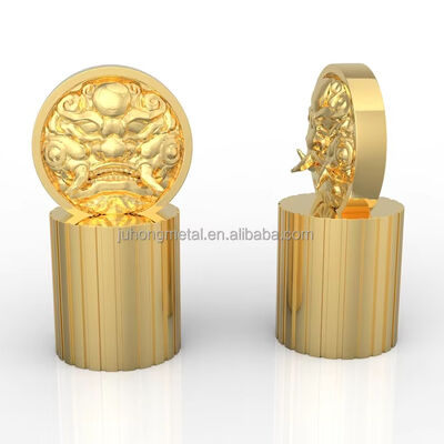 Buy Oriental Style 15mm Zinc Alloy Perfume Cap Chinese Style Metal Crown Cover for Liquid Application FEA Perfume Bottle Accessory online manufacture