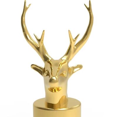 Buy Hot-End Deer Shaped FEA 15 Zamak Perfume Caps Zinc New Design Existing Mould Perfume Cap online manufacture