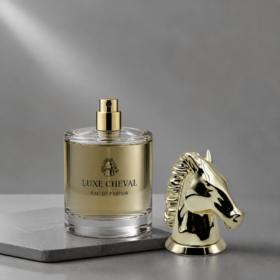 Buy Luxury Mirror Polished 3D Horse Head Zamac Perfume Cap Gold Plated Animal Sculpture Fragrance Lid Zinc Alloy Metal Parfum Bottle Cover Custom Logo FEA15 For Dubai Oud Attar Perfume Bottle online manufacture