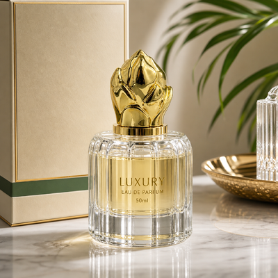 Buy Hot Selling Dubai Saudi Luxury Mirror Gold 3D Magnolia Flower Bud Zamac Perfume Cap Floral Metal Oud Attar Bottle Cover Custom Engraved Logo online manufacture