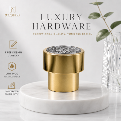 Buy Two-Tier Matte Gold Zinc Alloy Perfume Cap Custom Embossed Silver Pattern Top Metal Fragrance Lid Model JH5021 For Luxury Designer Perfume Glass Bottle online manufacture