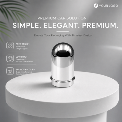 Buy Mirror Silver Dome Top Zinc Alloy Perfume Cap Custom Round Cylinder Metal Fragrance Bottle Lid For Luxury Perfume Glass Bottle online manufacture