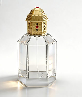 Buy Luxury Pagoda Hollow Zamac Perfume Cap Gold Plated Decorative Bottle Lid online manufacture
