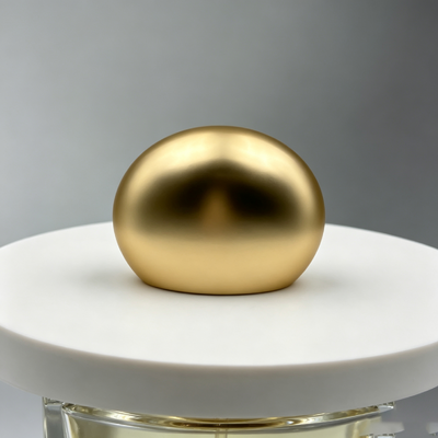 Buy Minimal Smooth Oval Dome Zamac Perfume Cap Electroplated Matte Gold Round Zinc Alloy Parfum Cover For Luxury Glass Perfume Bottles online manufacture