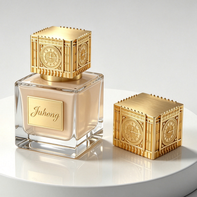 Buy Luxury Square Geometric Zamac Perfume Cap online manufacture