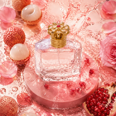 Buy Source Factory Luxury Royal Crown Zinc Alloy Perfume Cap FEA15 Fit Hollow Structure With Red Rhinestone Gem Embossed Pattern Zamac Perfume Bottle Lid Electroplating Custom Logo OEM ODM online manufacture