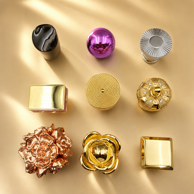Buy Gold Polished Zamac Perfume Cap for High-end Fragrance Bottle with Pump  Zinc Alloy  Cover Magnetic Perfume Bottle Cap online manufacture